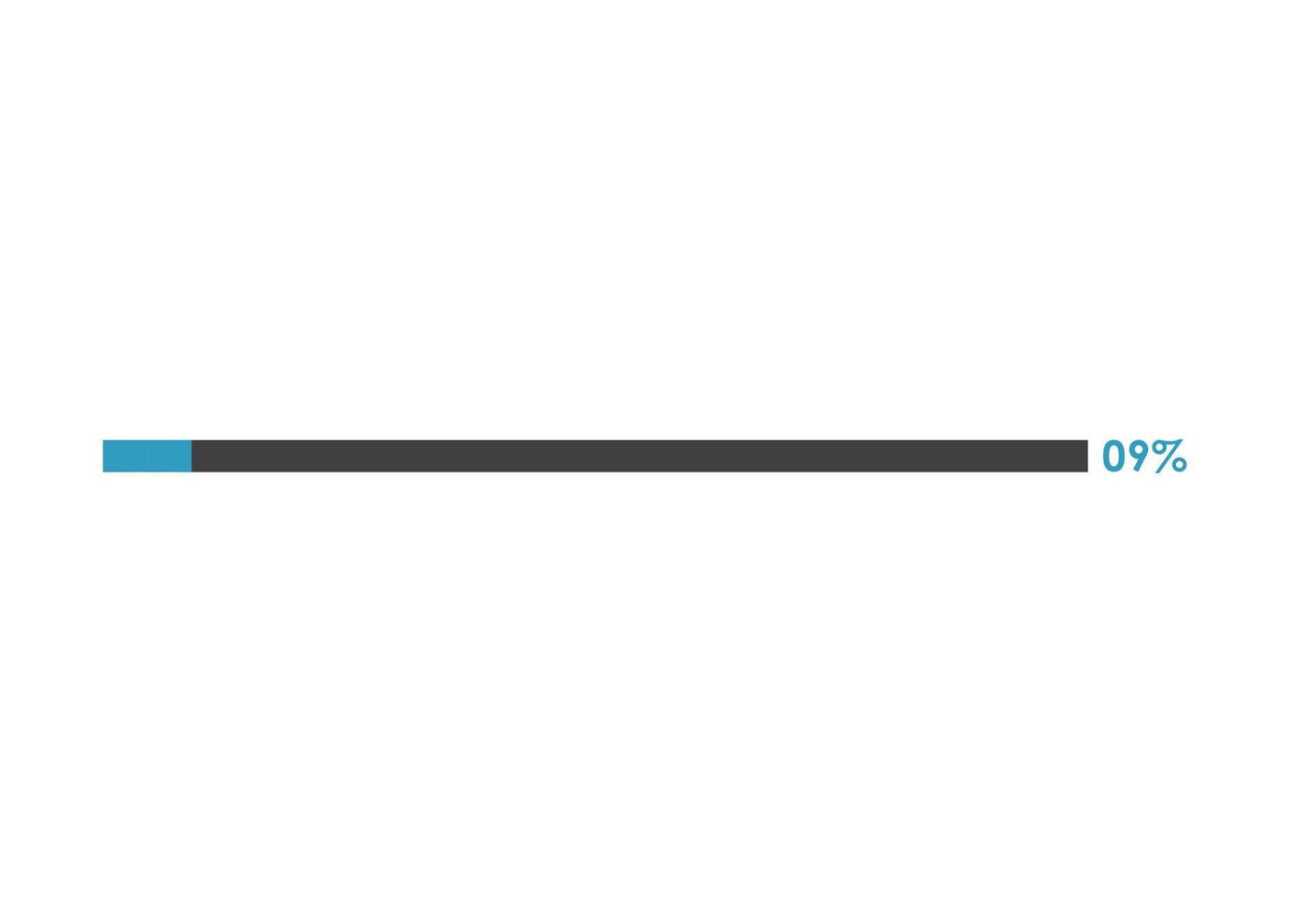 9 Percent loading icon,  Progress bar vector illustration