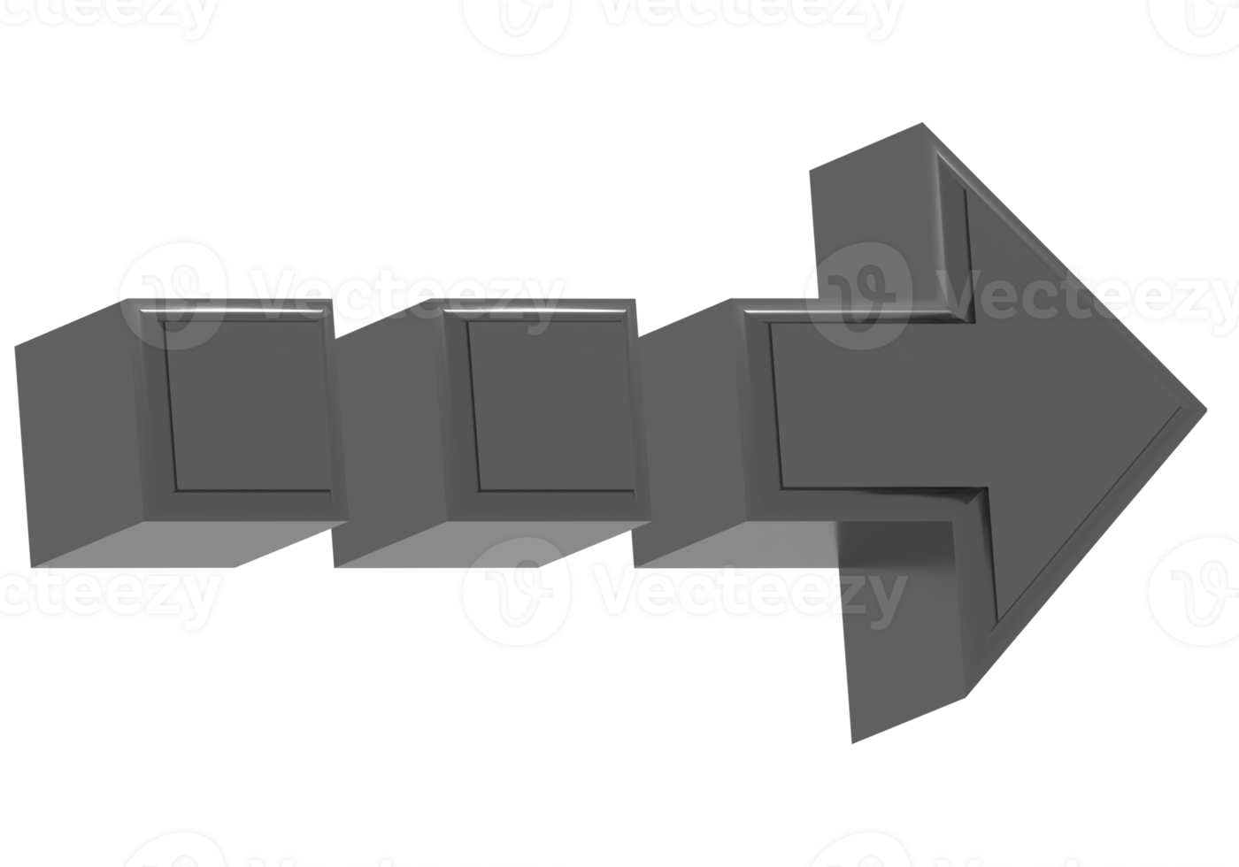 3d negro flecha icono png