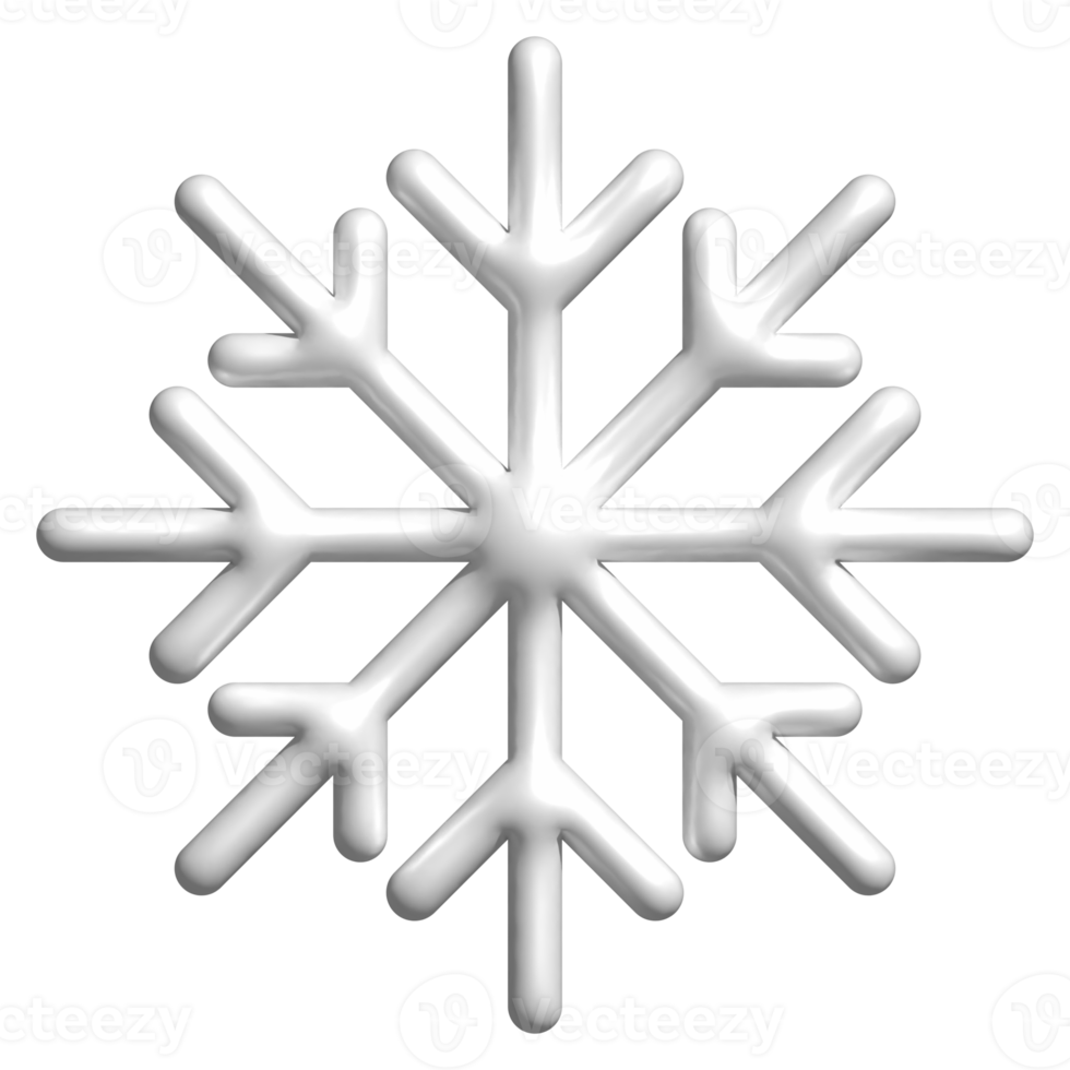 illustration of 3D snowflake png