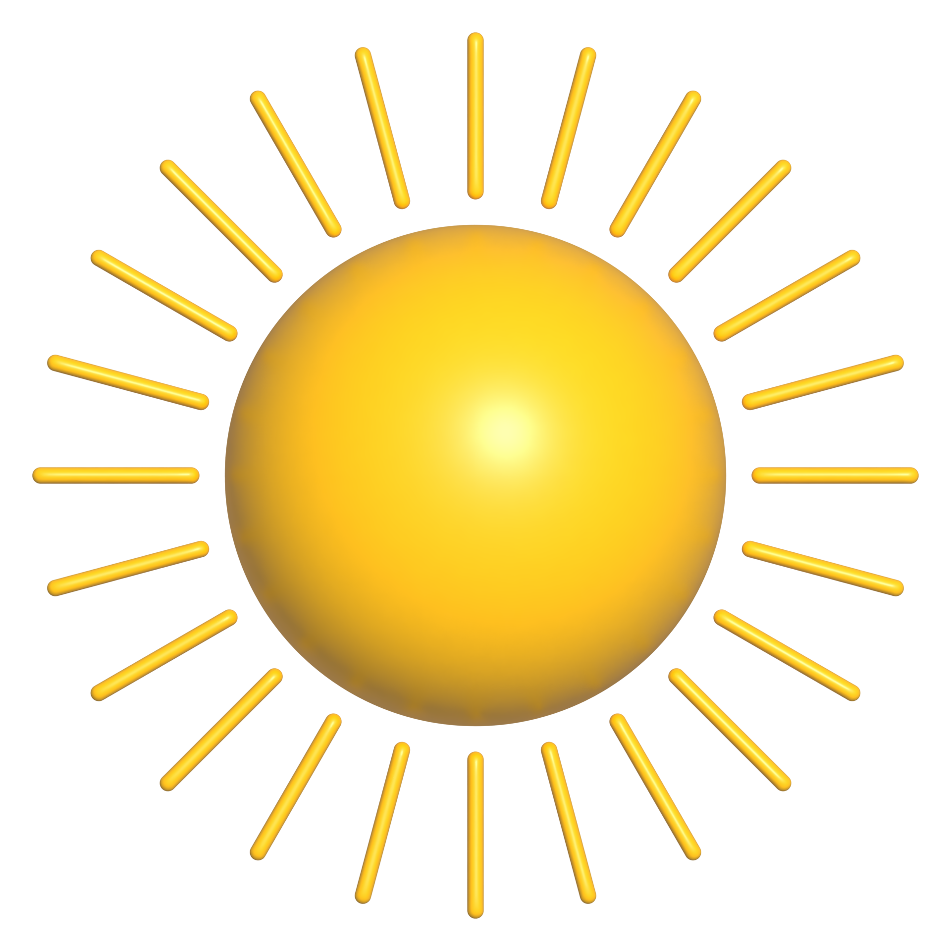 Illustration Of 3d Sun Icon 19922804 Png