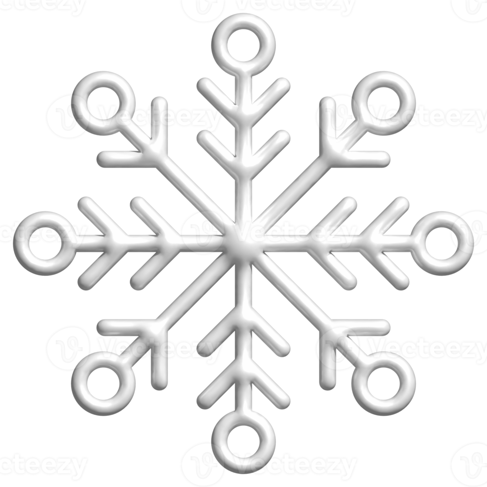 illustration of 3D snowflake png