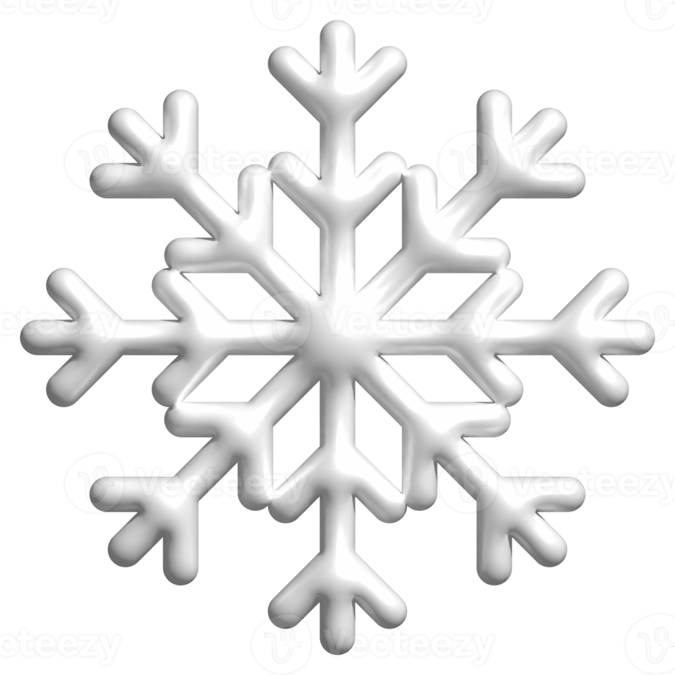 illustration of 3D snowflake png