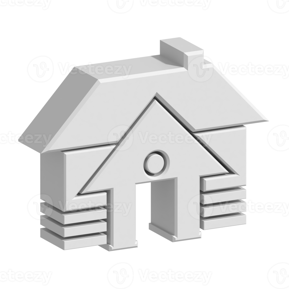 3d house icon png