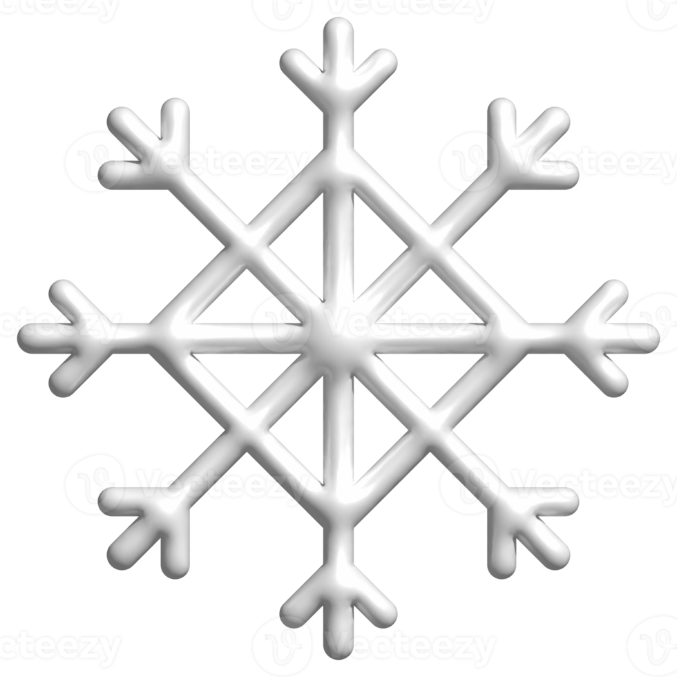 illustration of 3D snowflake png