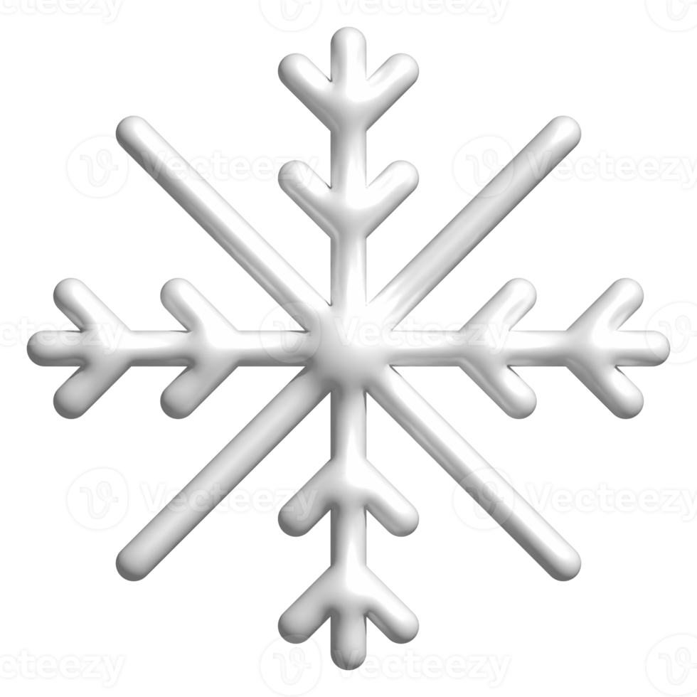illustration of 3D snowflake png