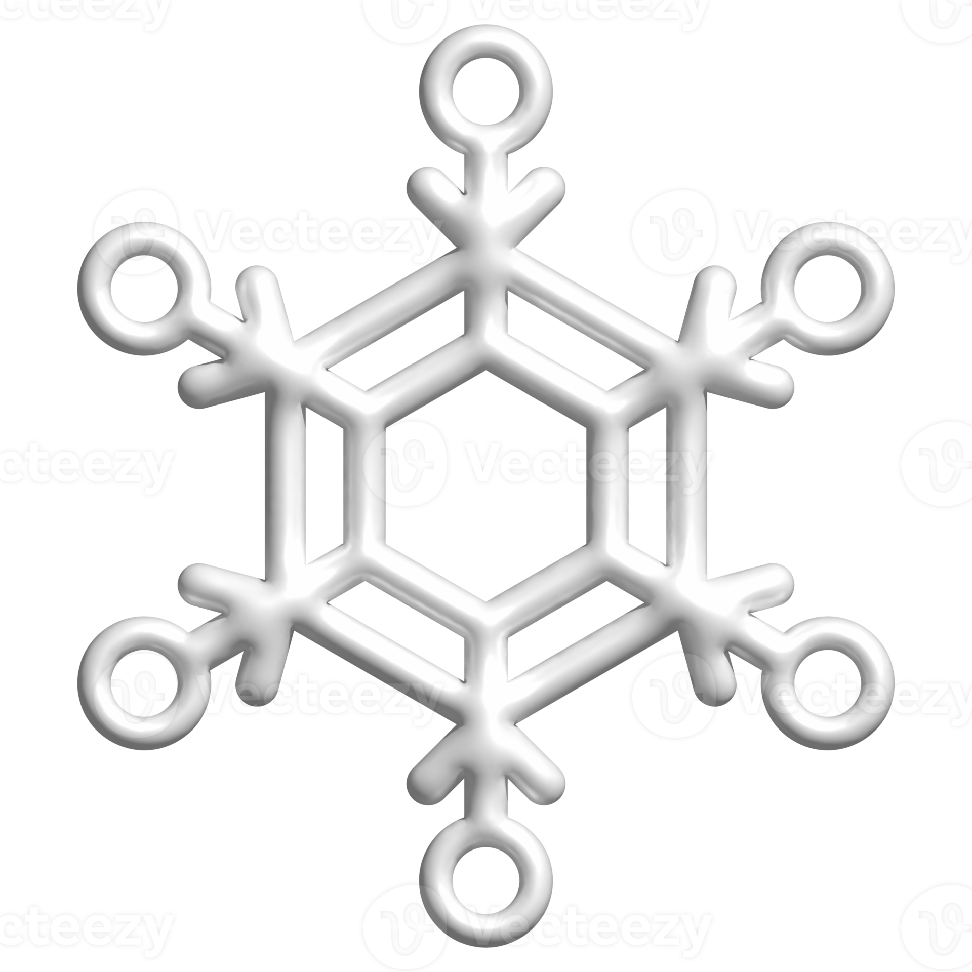 illustration-of-3d-snowflake-19922836-png