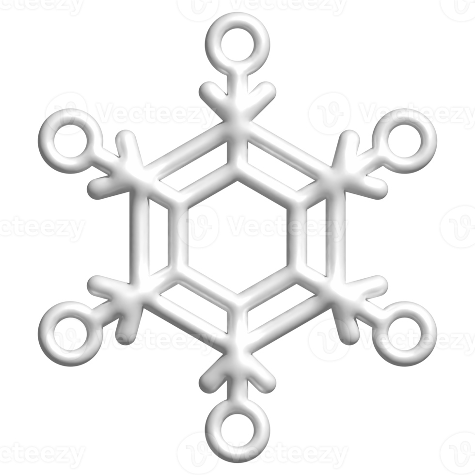 illustration of 3D snowflake png