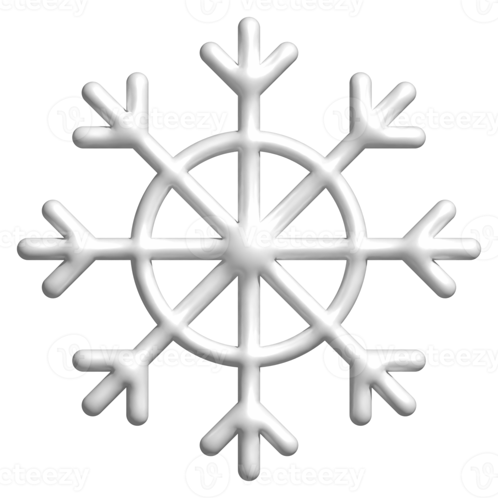illustration of 3D snowflake png