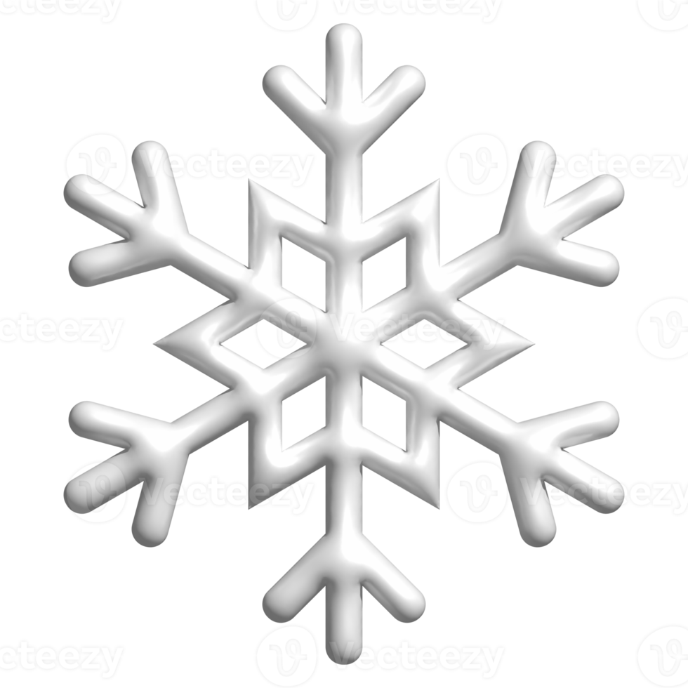 illustration of 3D snowflake png