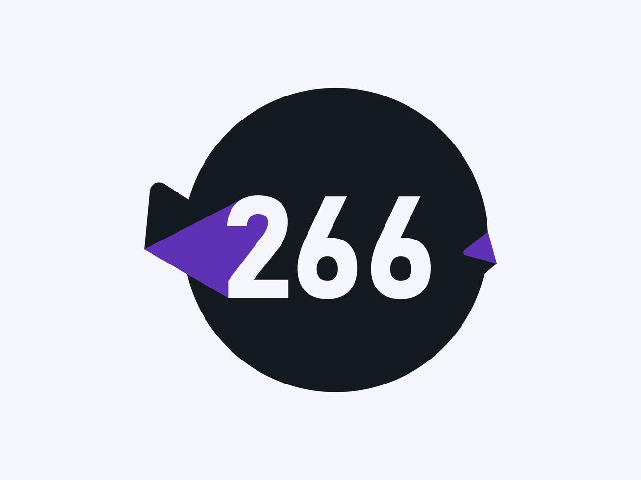 266 Number logo icon design vector image. Number logo icon design ...