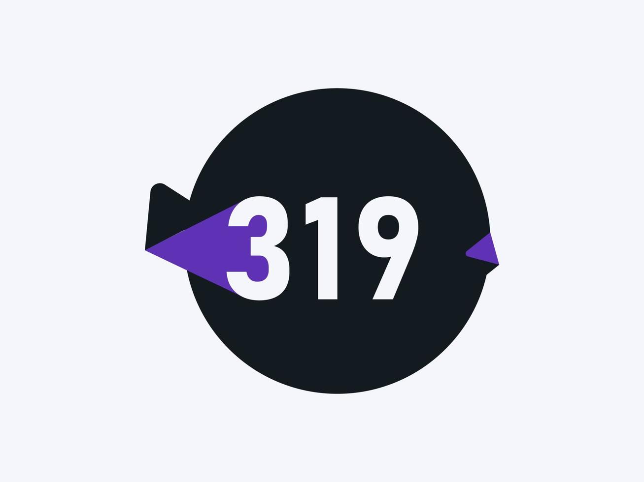 319 número logo icono diseño vector imagen. número logo icono diseño vector imagen