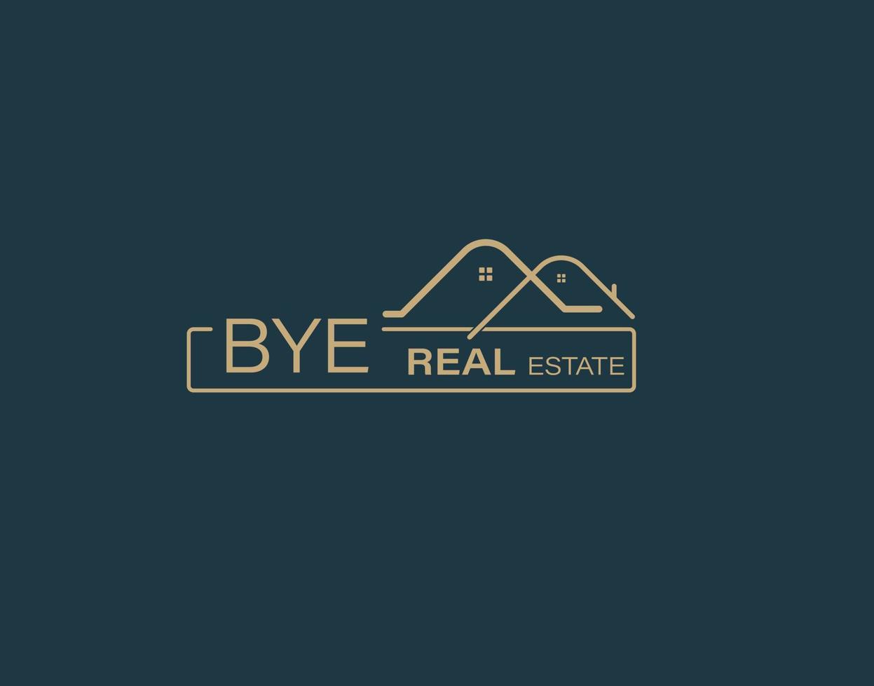 BYE Real Estate and Consultants Logo Design Vectors images. Luxury Real Estate Logo Design