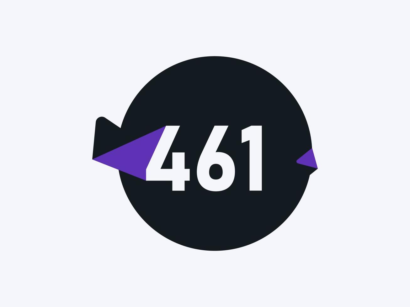 461 Number logo icon design vector image. Number logo icon design ...