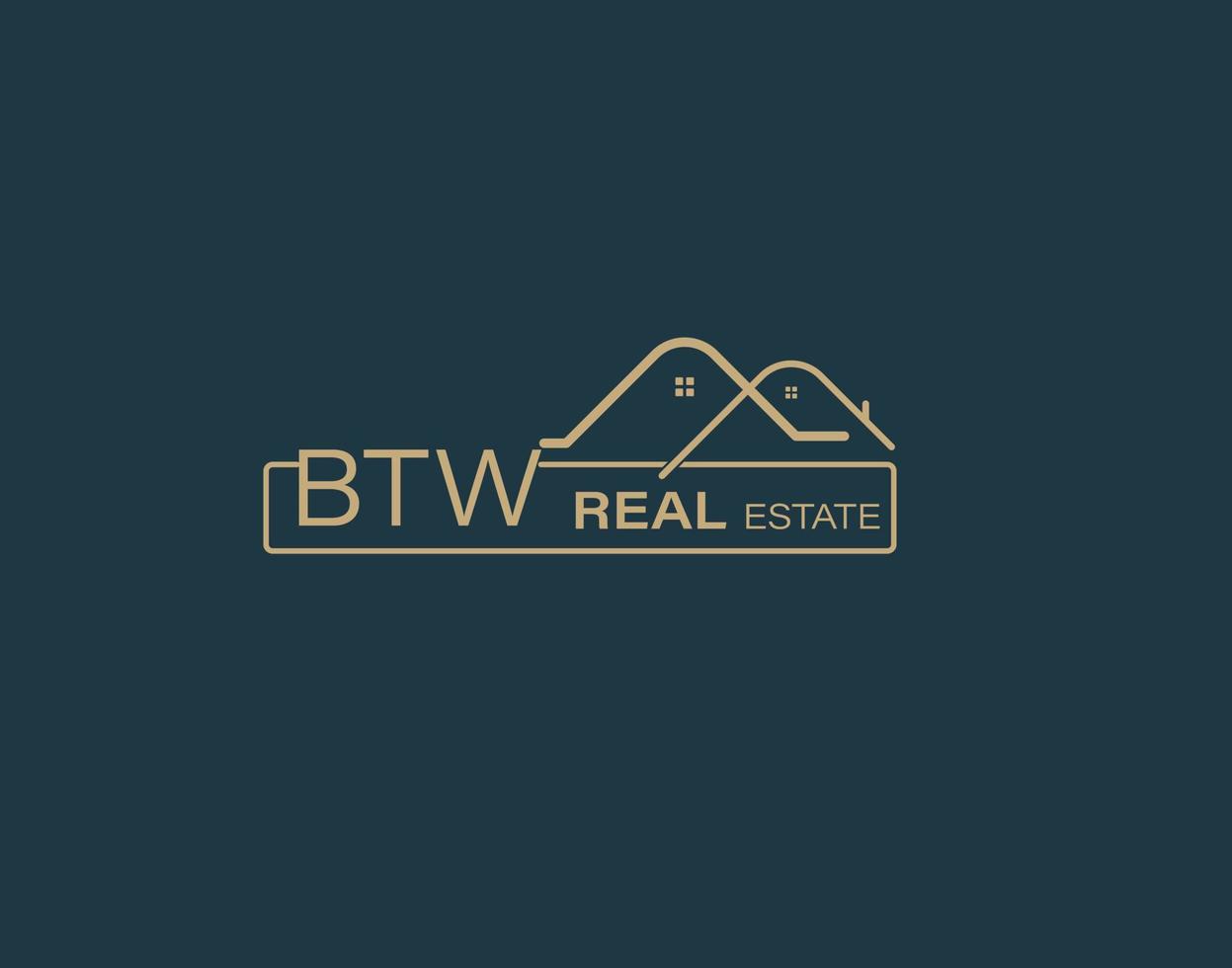 BTW Real Estate and Consultants Logo Design Vectors images. Luxury Real Estate Logo Design