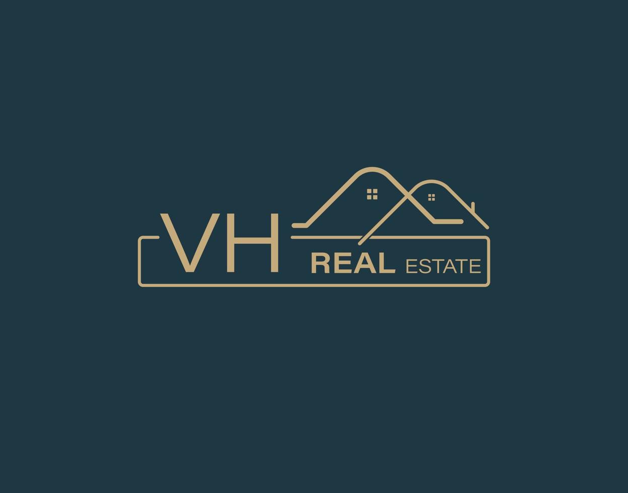 VH Real Estate Consultants Logo Design Vectors images. Luxury Real