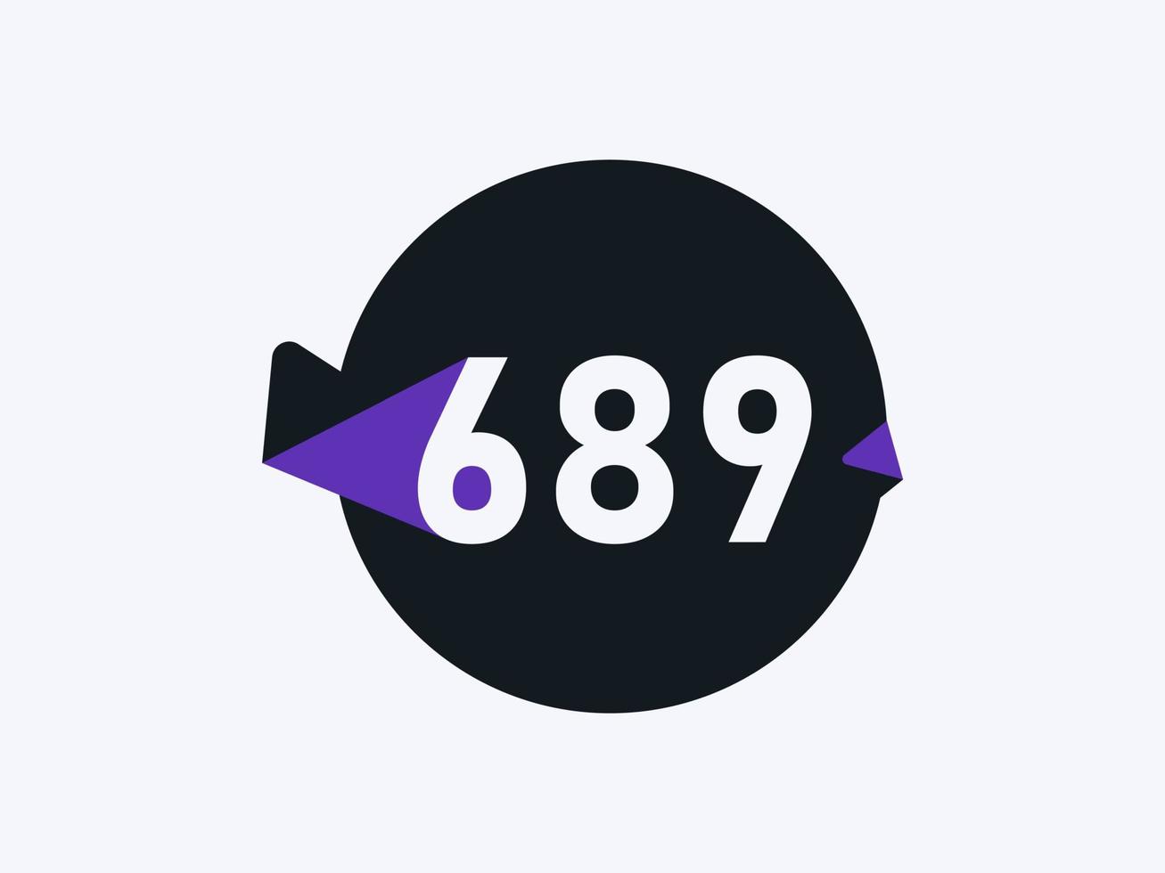 689 número logo icono diseño vector imagen. número logo icono diseño vector imagen