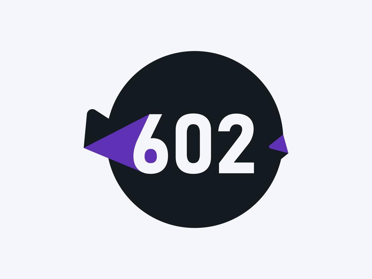 602 Number logo icon design vector image Number logo icon design 602 Number logo icon design vector image Number logo icon design