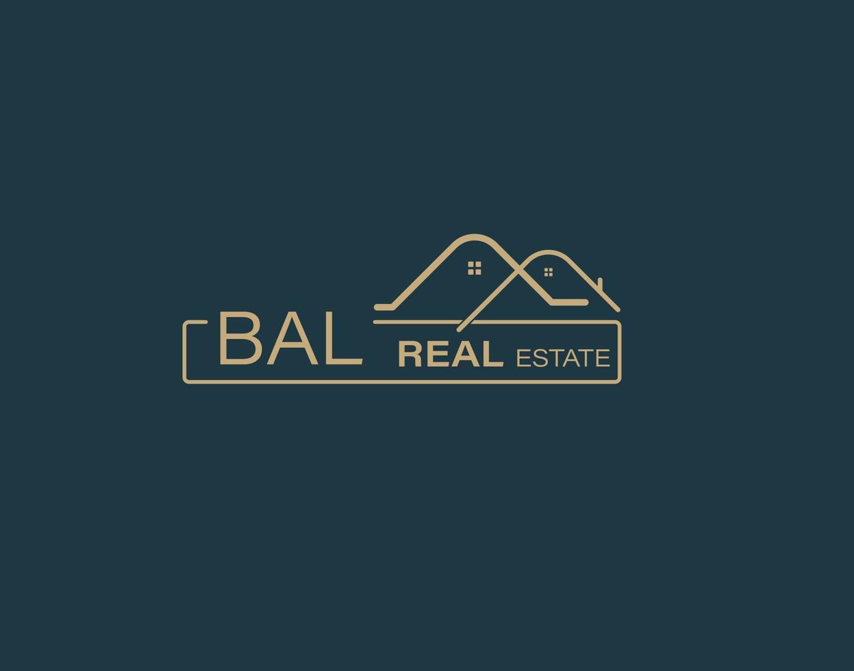 BAL Real Estate and Consultants Logo Design Vectors images. Luxury Real Estate Logo Design