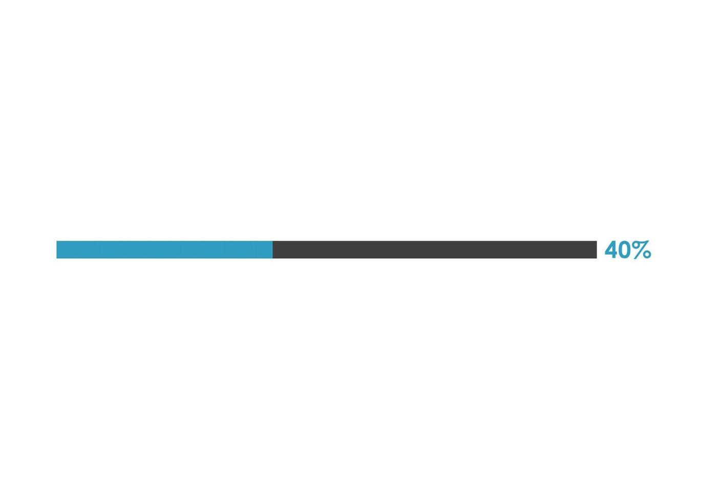 40 Percent loading icon,  Progress bar vector illustration