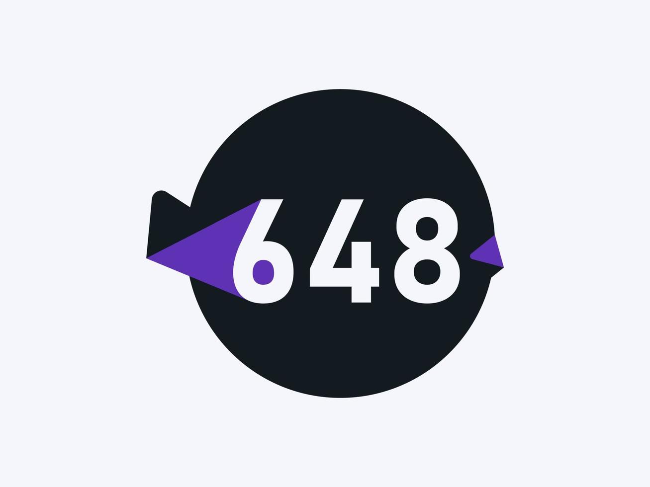 648 número logo icono diseño vector imagen. número logo icono diseño vector imagen