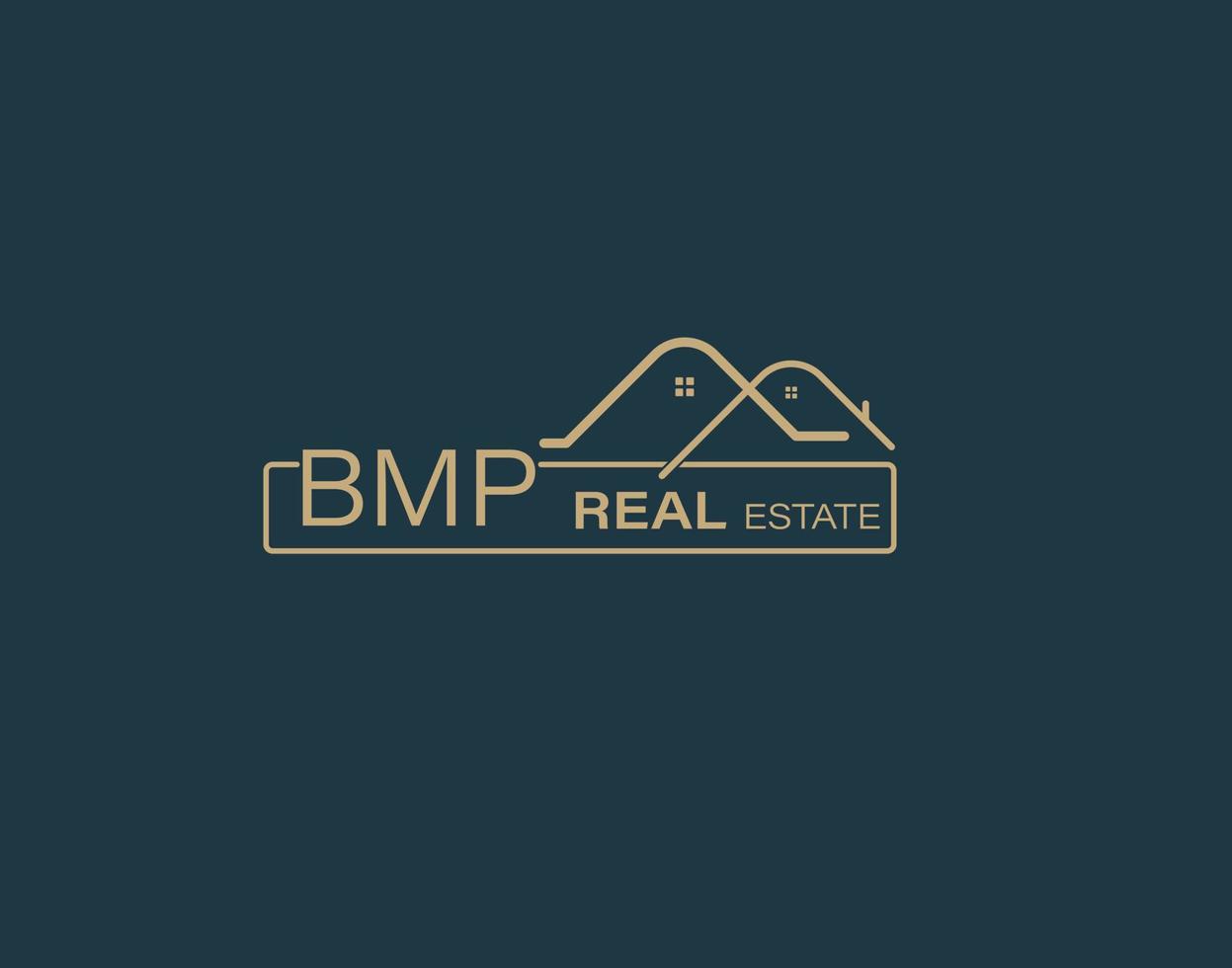 BMP Real Estate and Consultants Logo Design Vectors images. Luxury Real Estate Logo Design