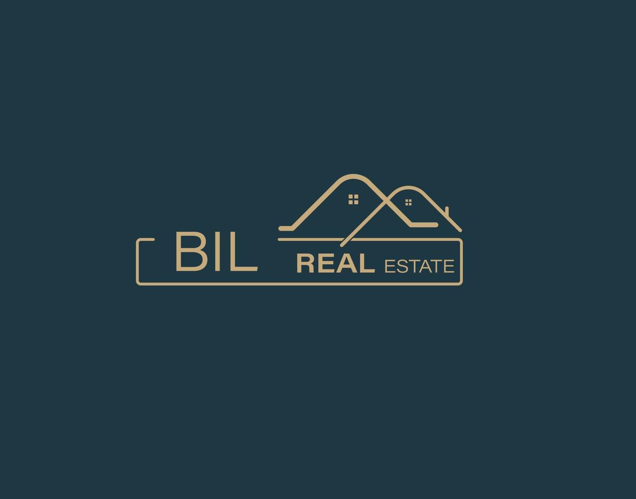 bil real inmuebles y consultores logo diseño vectores imágenes lujo real inmuebles logo diseño