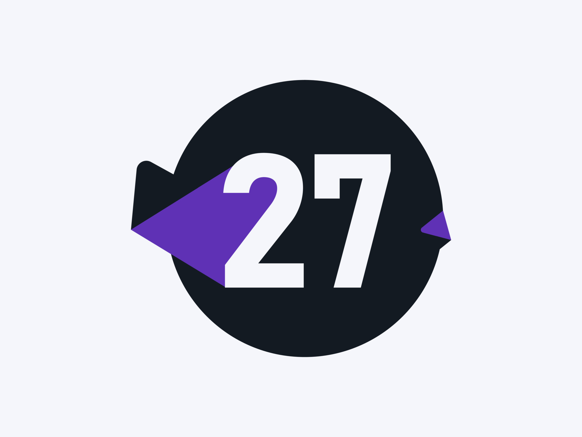 27 Number logo icon design vector image. Number logo icon design vector  image 19923580 Vector Art at Vecteezy