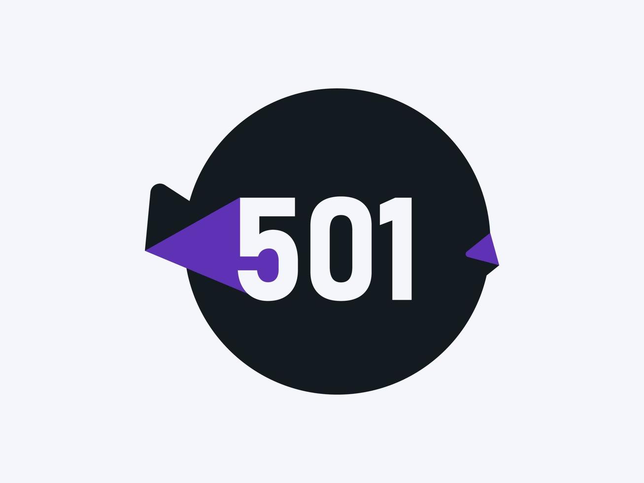 501 Number logo icon design vector image. Number logo icon design vector image