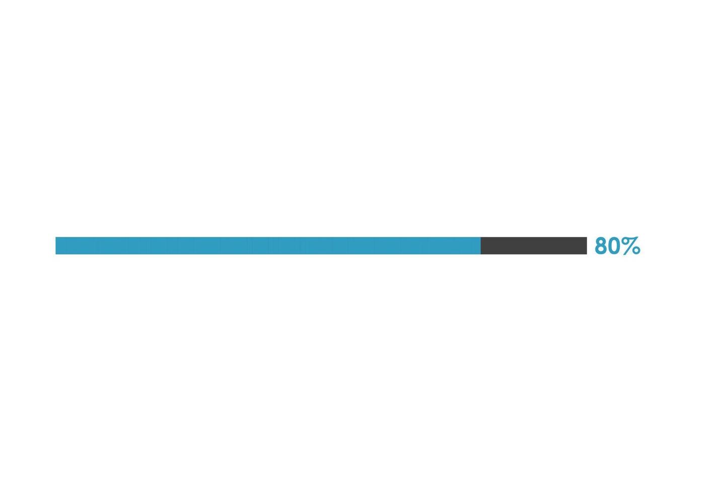 80 Percent loading icon,  Progress bar vector illustration