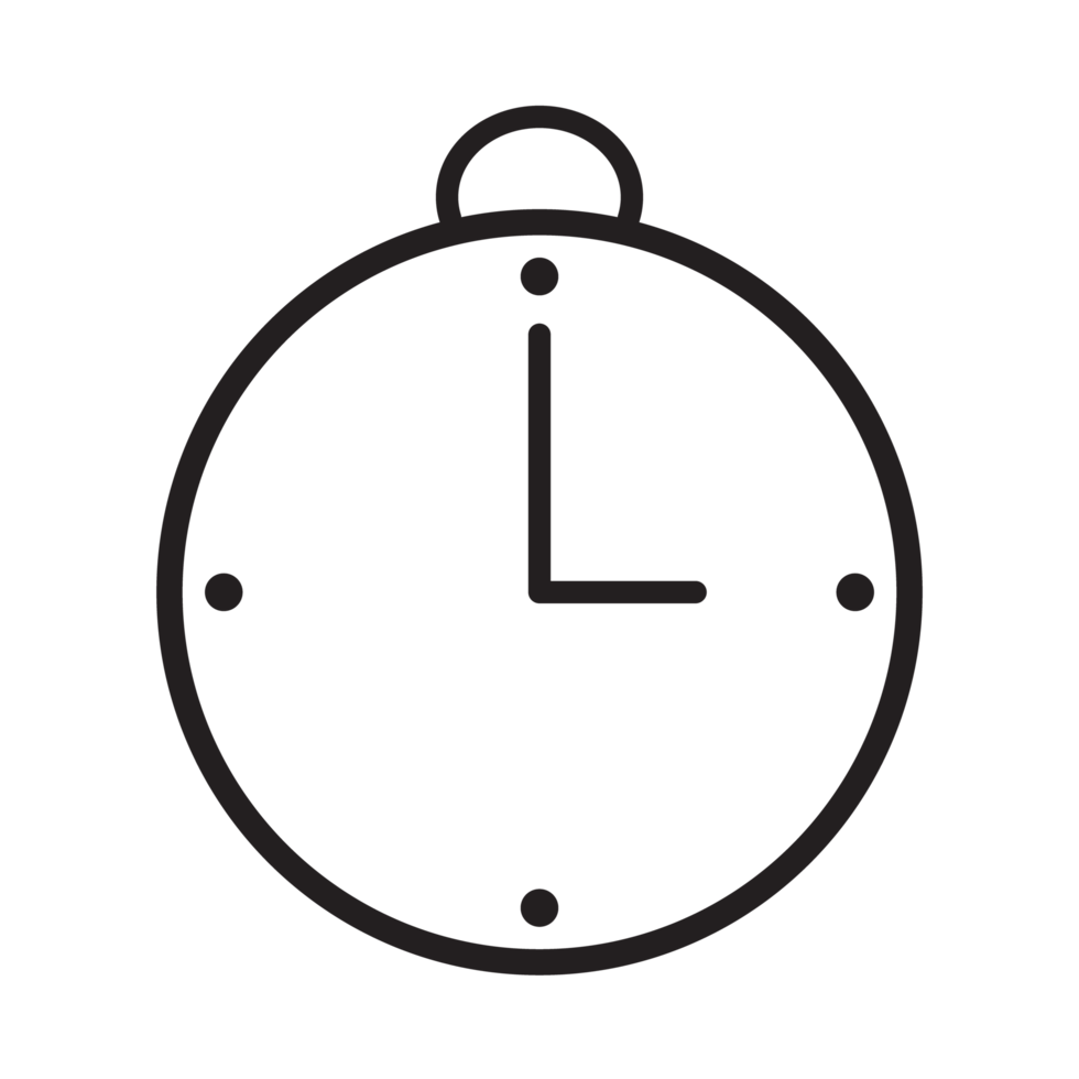 orologio viso icona nero e bianca trasparente sfondo png