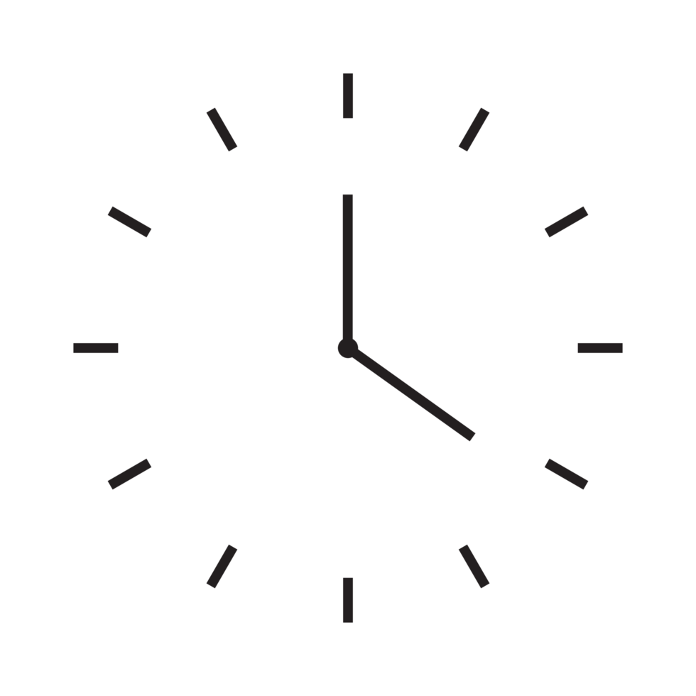 reloj cara icono negro y blanco transparente antecedentes png