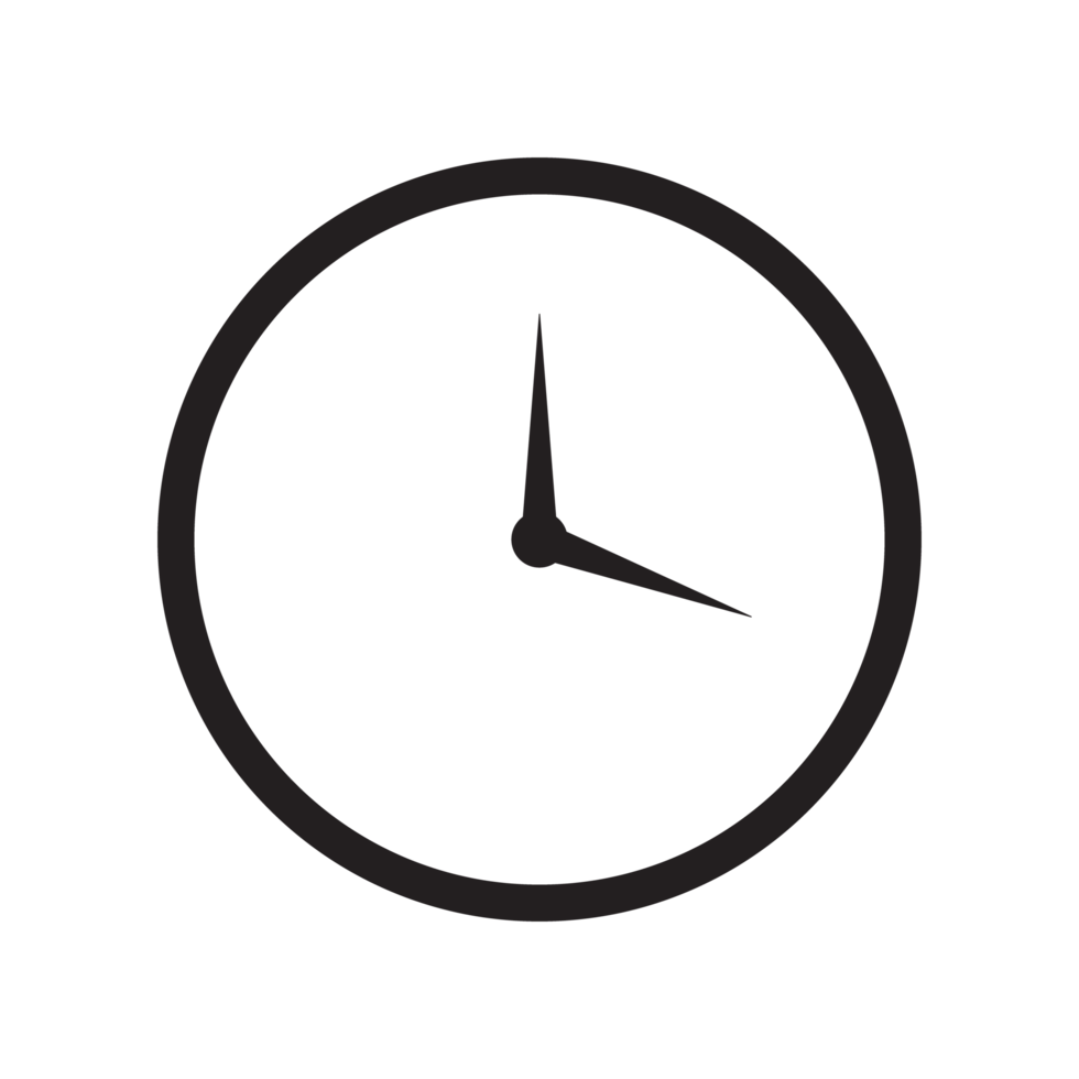 clock face icon black and white transparent background png