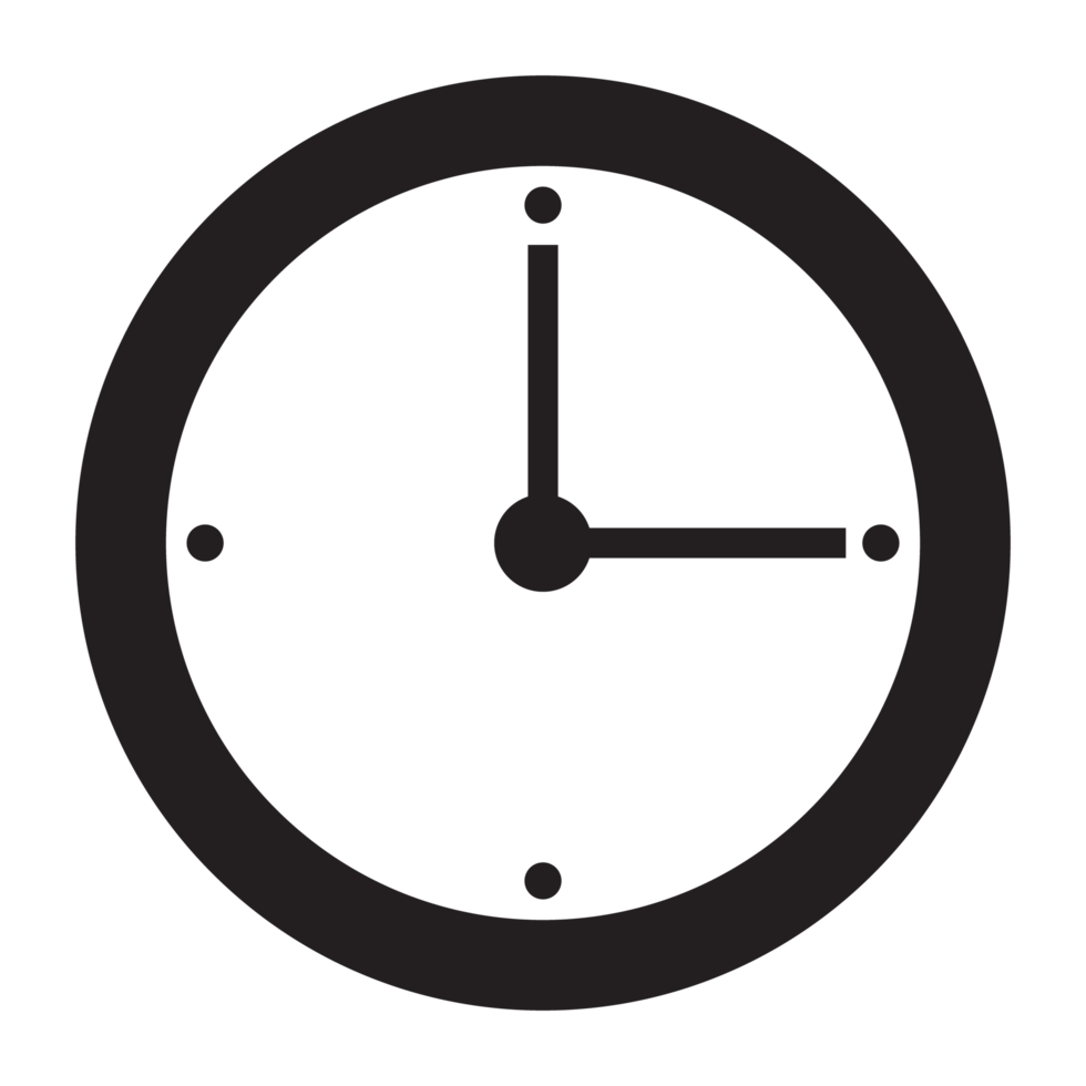 clock face icon black and white transparent background png