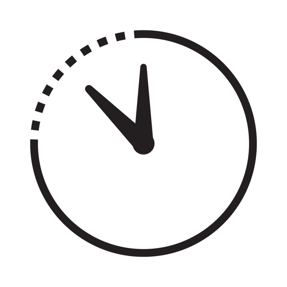 clock face icon black and white transparent background png