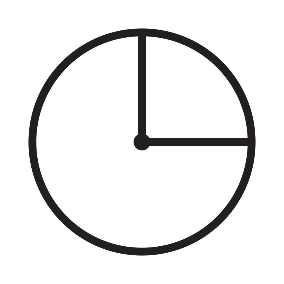 reloj cara icono negro y blanco transparente antecedentes png