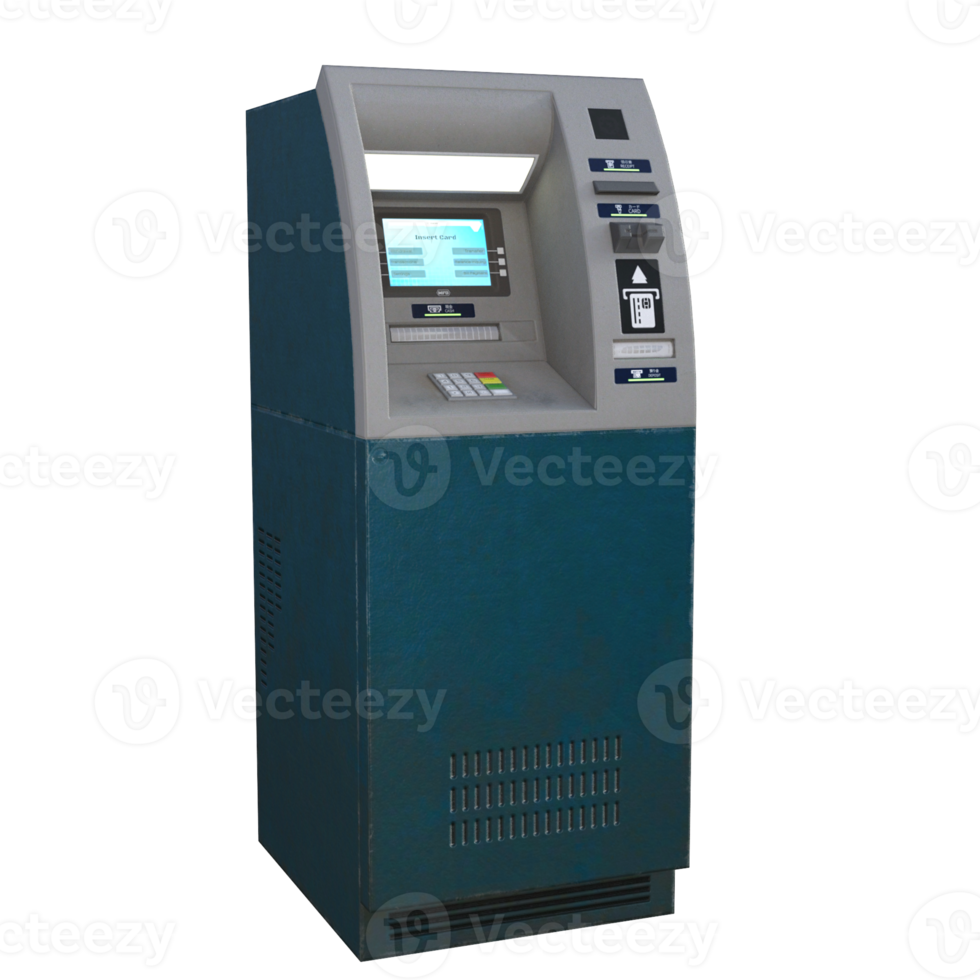Atm Machine isolated 3d render png