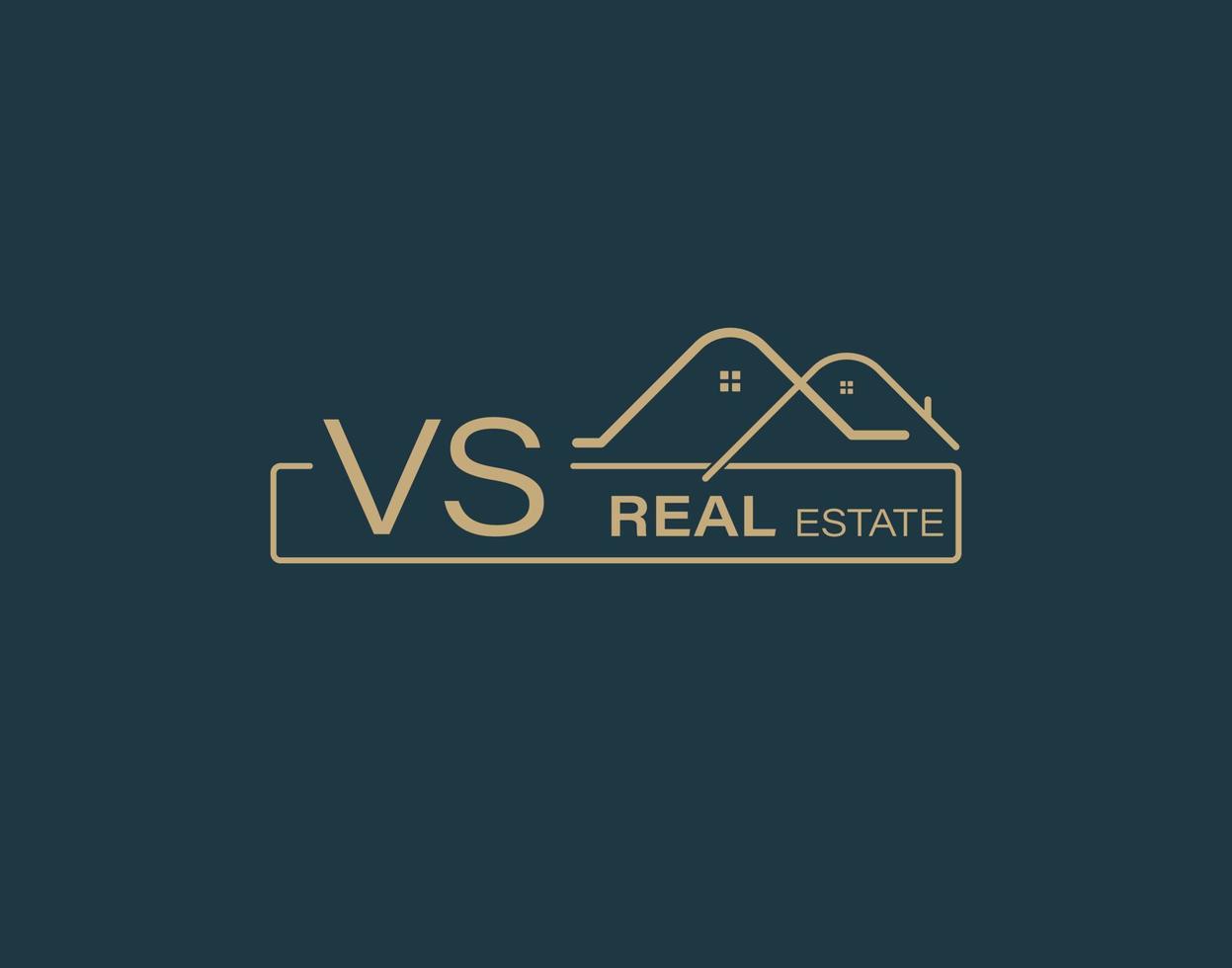 VS Real Estate Consultants Logo Design Vectors images. Luxury Real Estate Logo Design