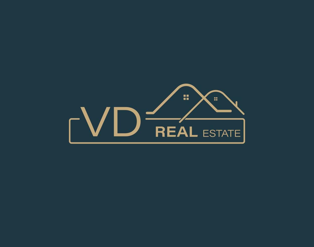 VD Real Estate Consultants Logo Design Vectors images. Luxury Real Estate Logo Design