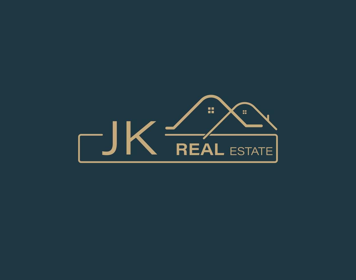 JK Real Estate Consultants Logo Design Vectors images. Luxury Real