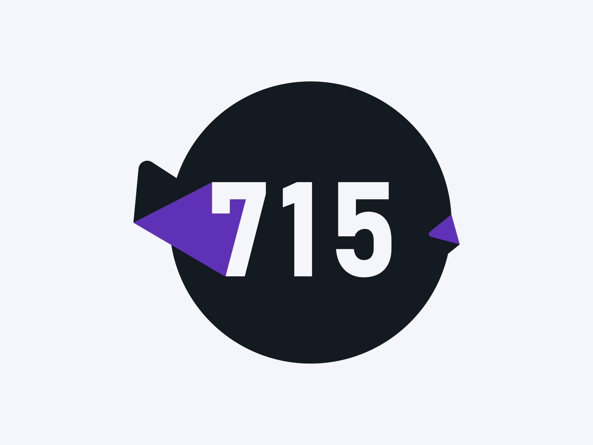 715 Number logo icon design vector image. Number logo icon design ...