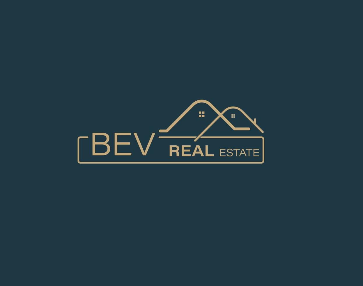 BEV Real Estate and Consultants Logo Design Vectors images. Luxury Real Estate Logo Design