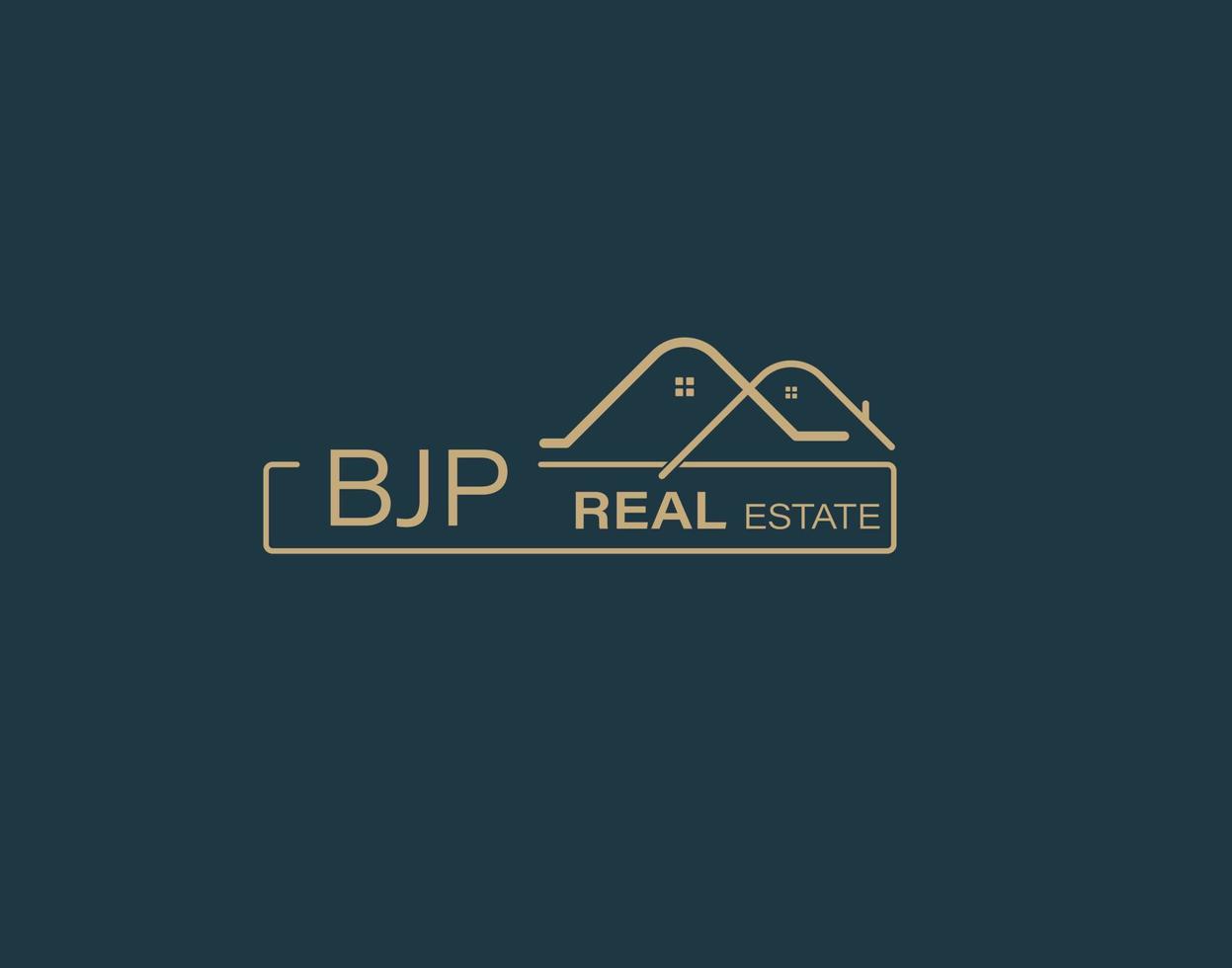 BJP Real Estate and Consultants Logo Design Vectors images. Luxury Real Estate Logo Design