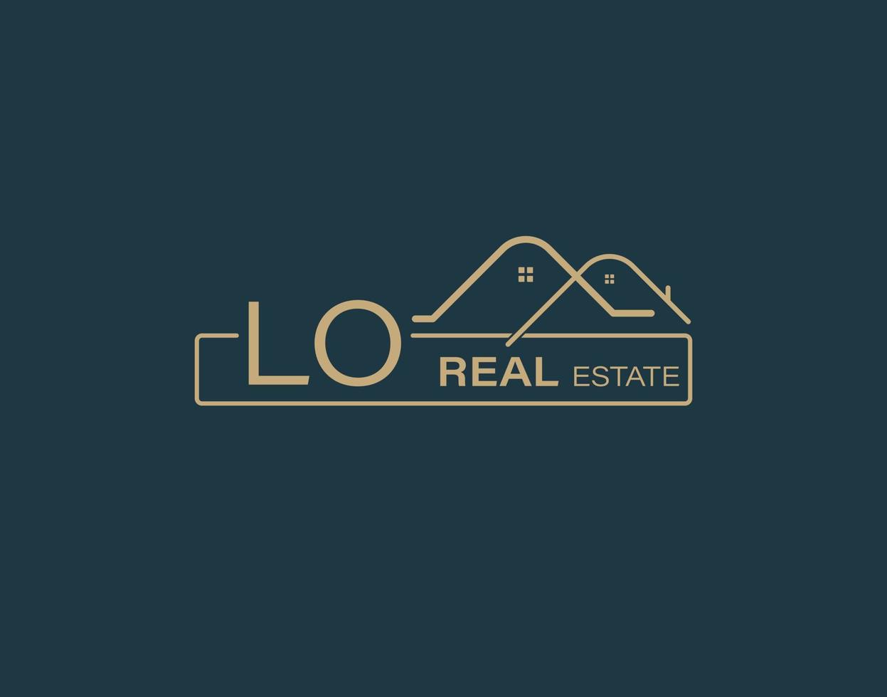 LO Real Estate Consultants Logo Design Vectors images. Luxury Real Estate Logo Design