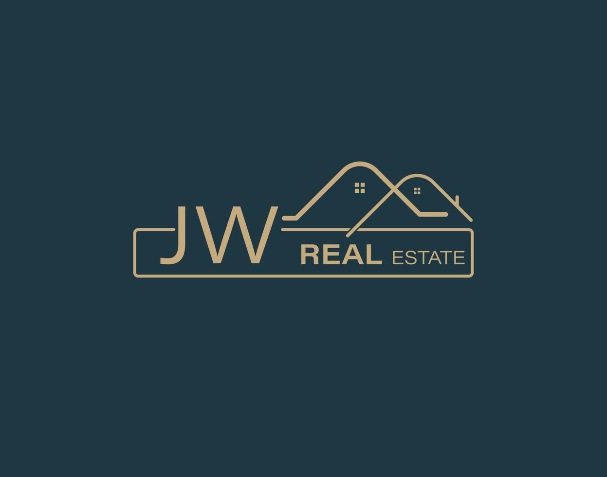 JW Real Estate Consultants Logo Design Vectors images. Luxury Real