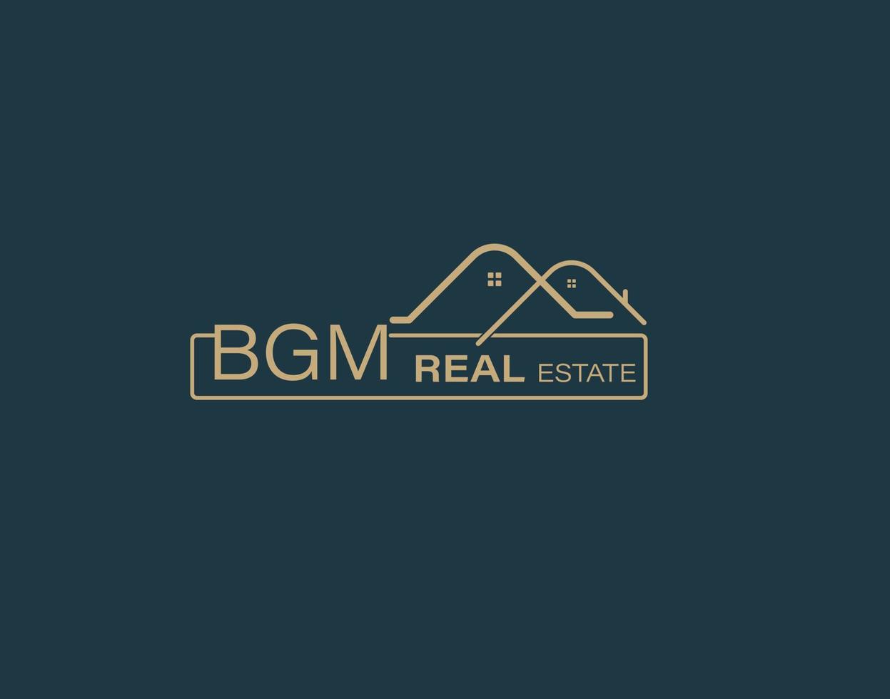 BGM Real Estate and Consultants Logo Design Vectors images. Luxury Real Estate Logo Design