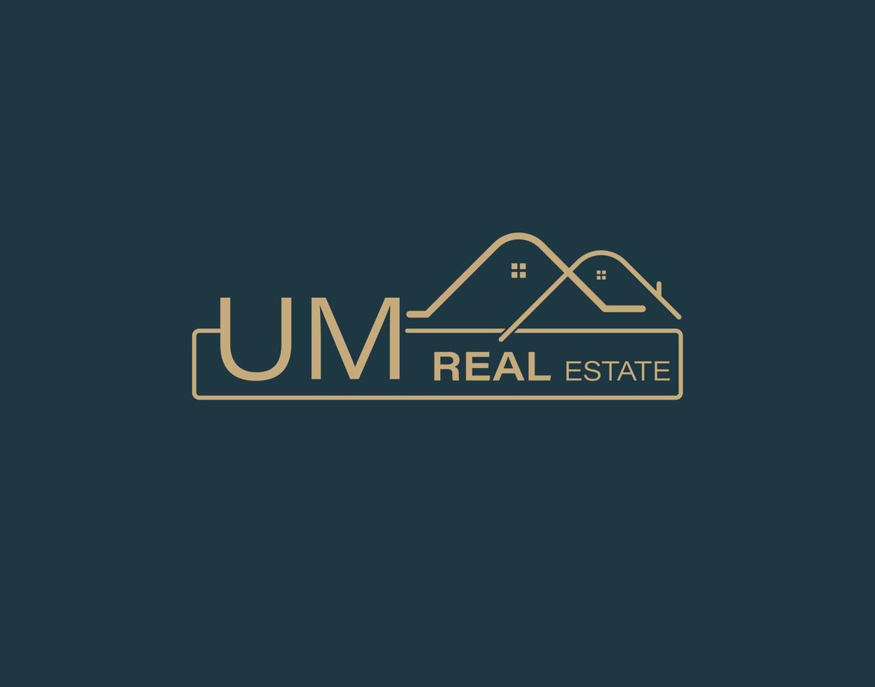 UM Real Estate Consultants Logo Design Vectors images. Luxury Real Estate Logo Design