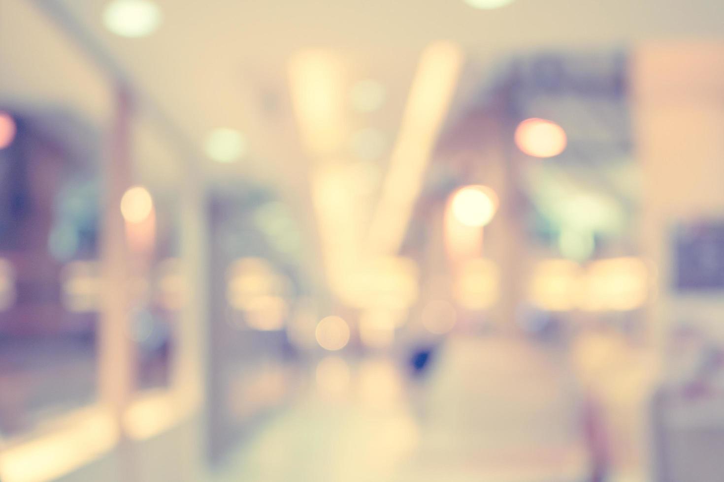 borroso fondo, personas a compras centro comercial difuminar antecedentes con bokeh y Clásico tono. foto