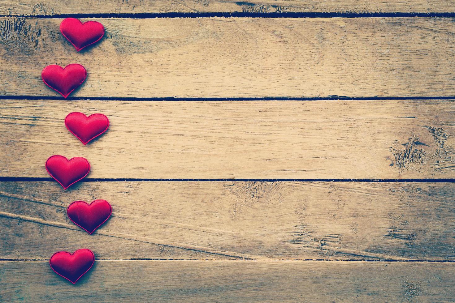 Valentines Day background and hearts with space for Vintage style. photo