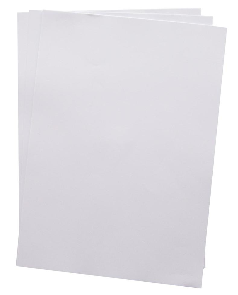 white paper sheet on isolaied with clipping path. photo