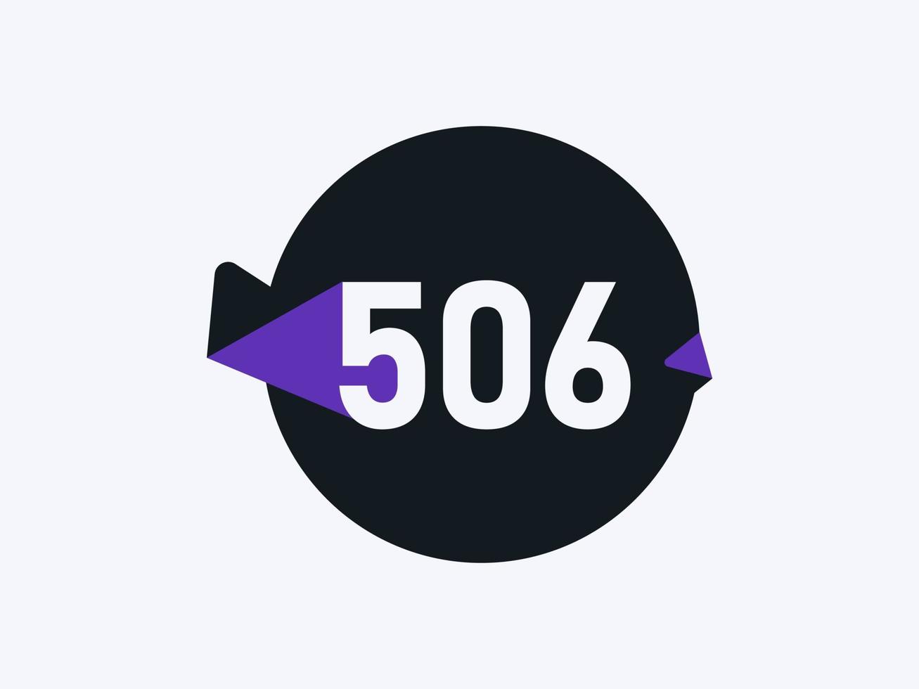 506 Number logo icon design vector image. Number logo icon design vector image